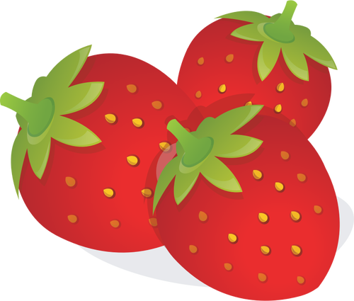 Strawberries Vector Png Image (black, lavender, chocolate)