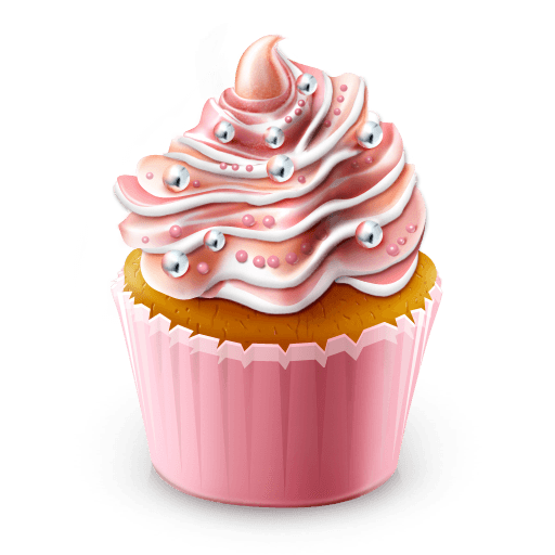 Strawberry Bun Cake Png Photos (black)