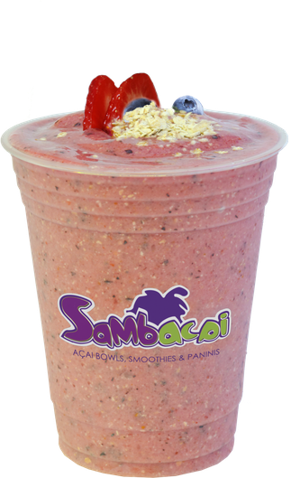 Strawberry Smoothie Transparent Background (indigo, black, salmon)