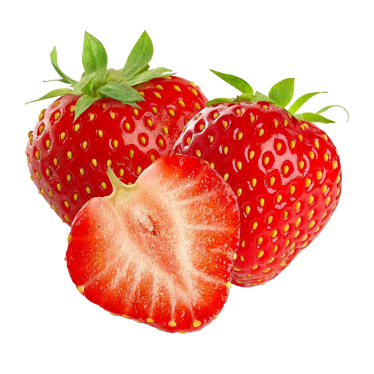 Strawberry Transparent Background (black, red)