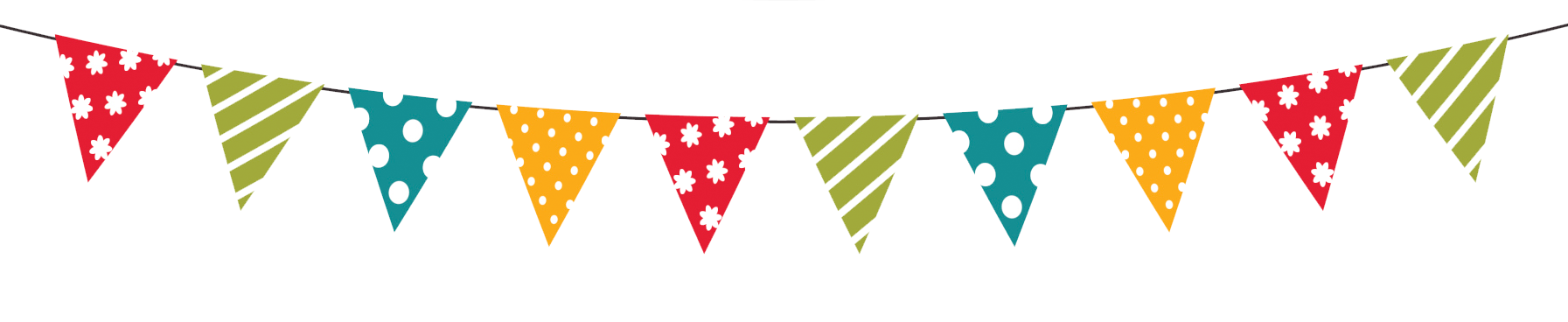 Streamer Png Transparent File (olive, red, salmon, white)