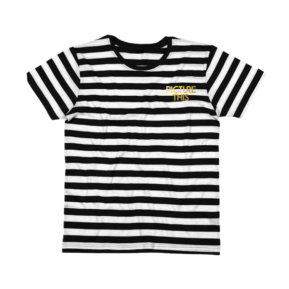 Striped T Shirt Png Isolated Photo (black, white)