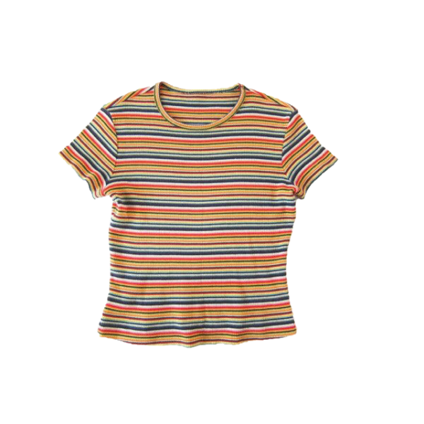 Striped T Shirt Png Photos (chocolate, black, gray, salmon)