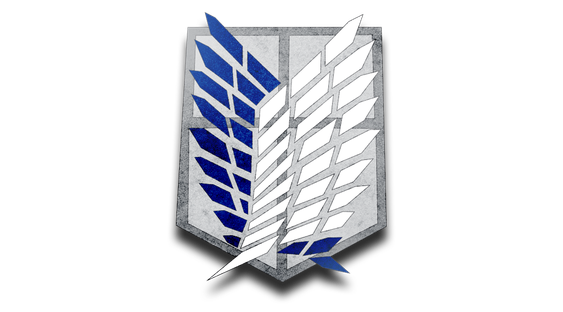 Attack On Titan Logo Png Pic (white, lavender, black, silver)