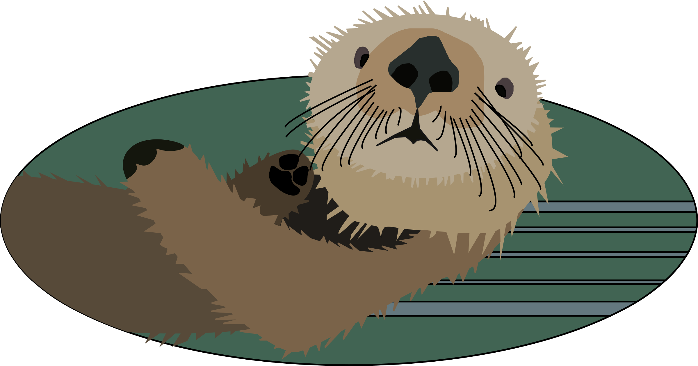 Otter Png Transparent Image (gray, silver, black, olive)