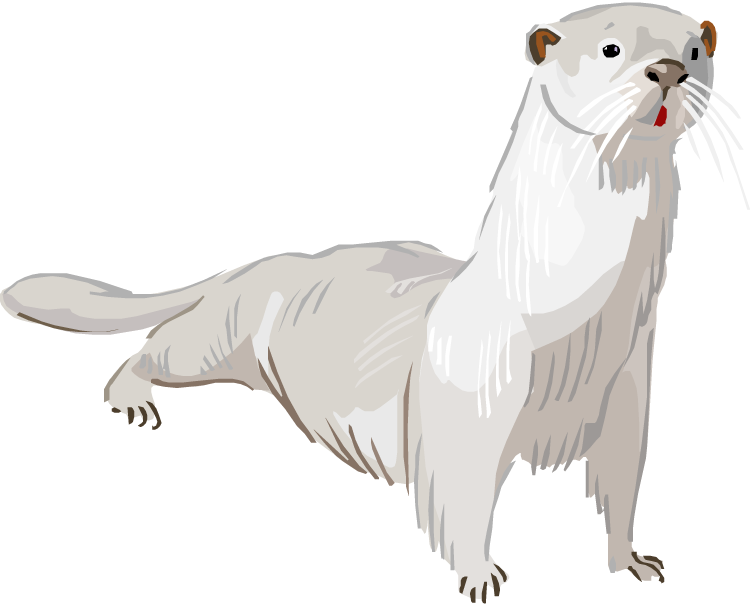 Otter Png Transparent (beige, silver, lavender, black, white)