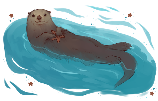 Otters Png Photos (black, teal)