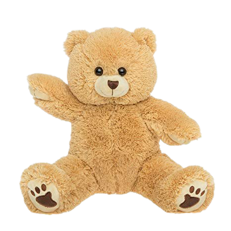 Stuffed Teddy Bear Png Image (salmon, white)