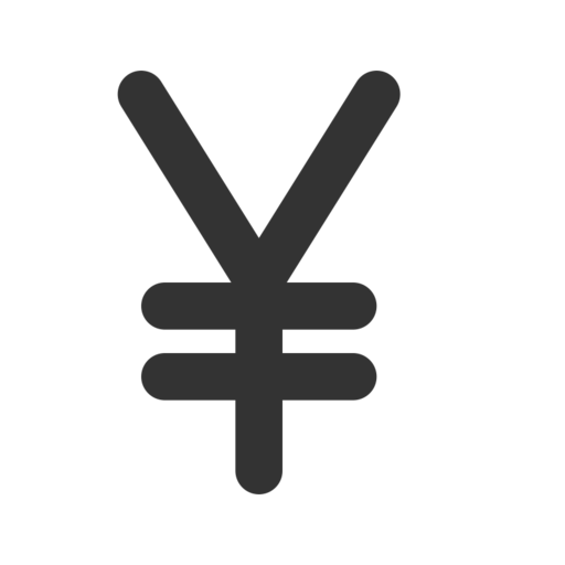 Yuan Sign Free Png Icon (black)