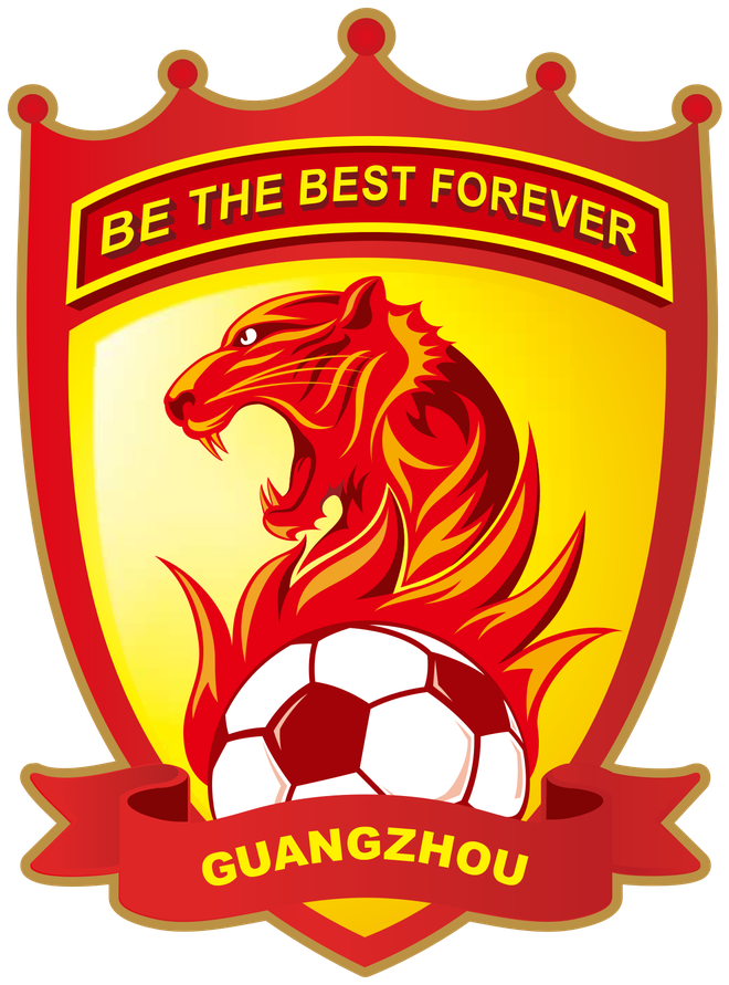 Guangzhou Evergrande Taobao F.C Png (white, red, black, maroon, gold)