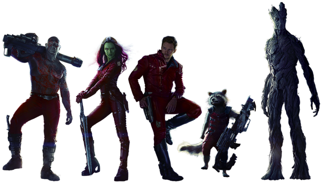 Guardians Of The Galaxy Transparent Background (black)