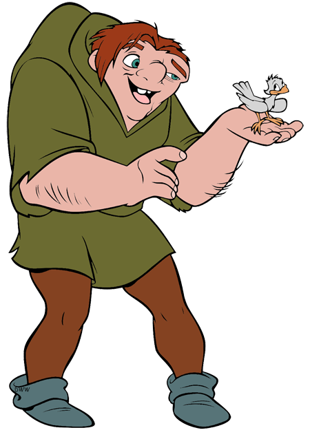 Quasimodo Png File (olive, silver, pink, white)