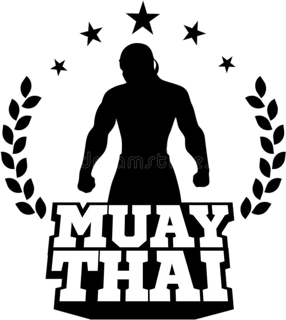 Muay Thai Logo Png (black, white)