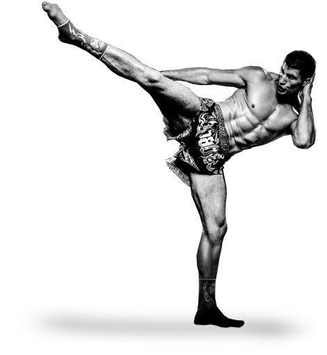 Muay Thai Martial Arts Png Image (black, white)