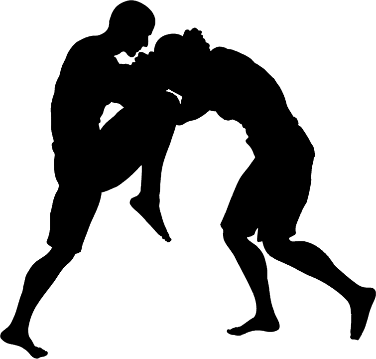 Muay Thai No Background (indigo, black, white)