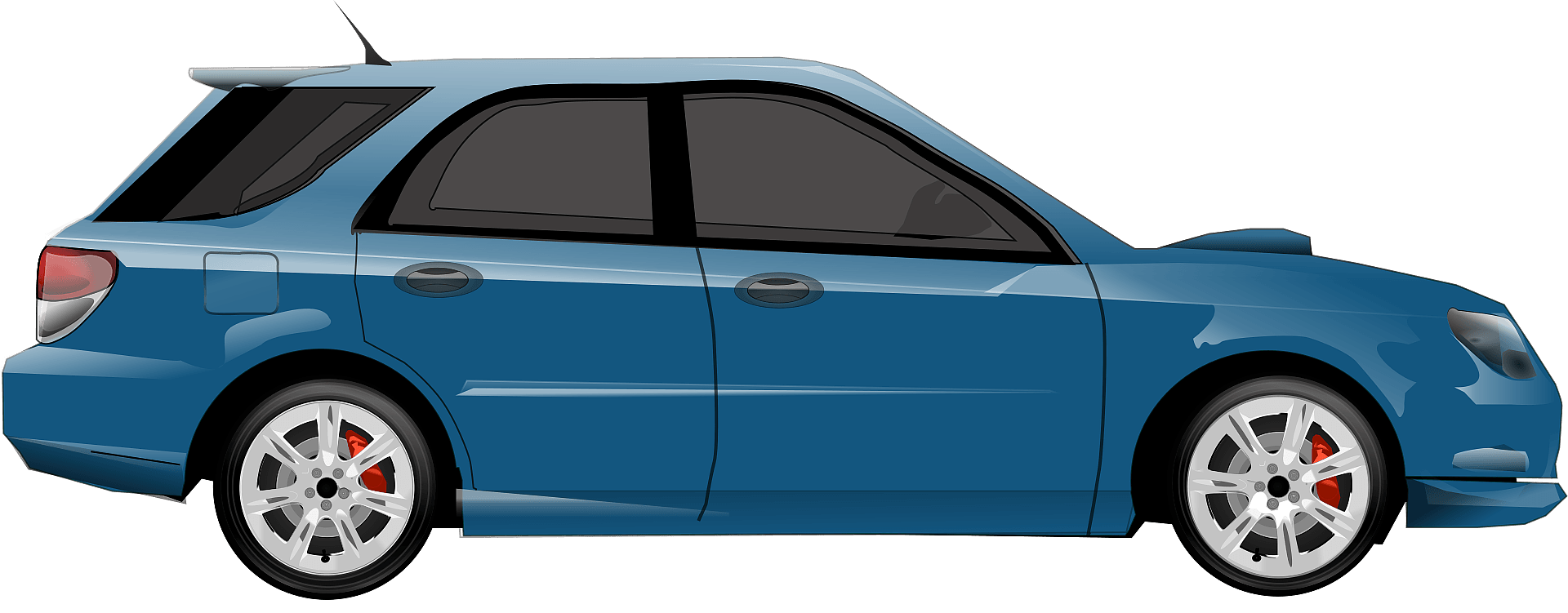 Subaru Impreza Png File (teal, indigo, black, gray)