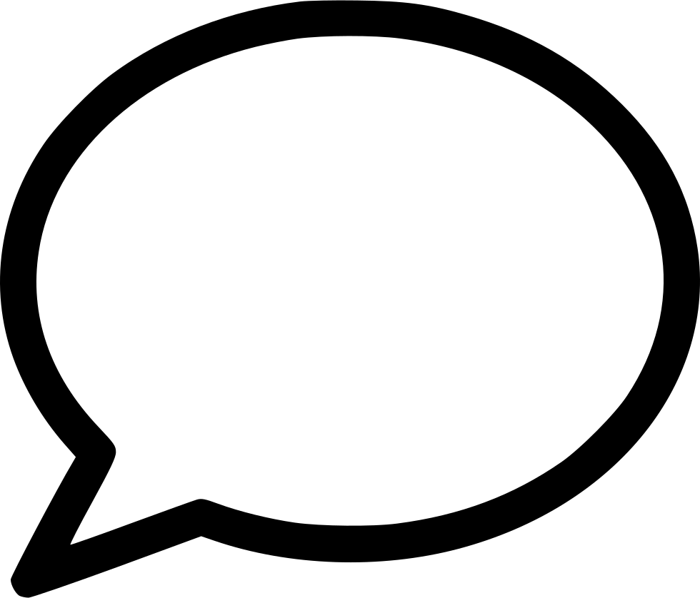 Bubble Chat Icon Png File (white, black)