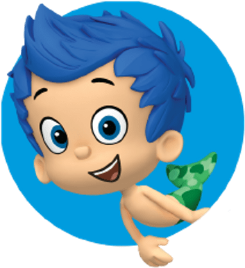 Bubble Guppies Png (greenish blue, black, teal, pink)