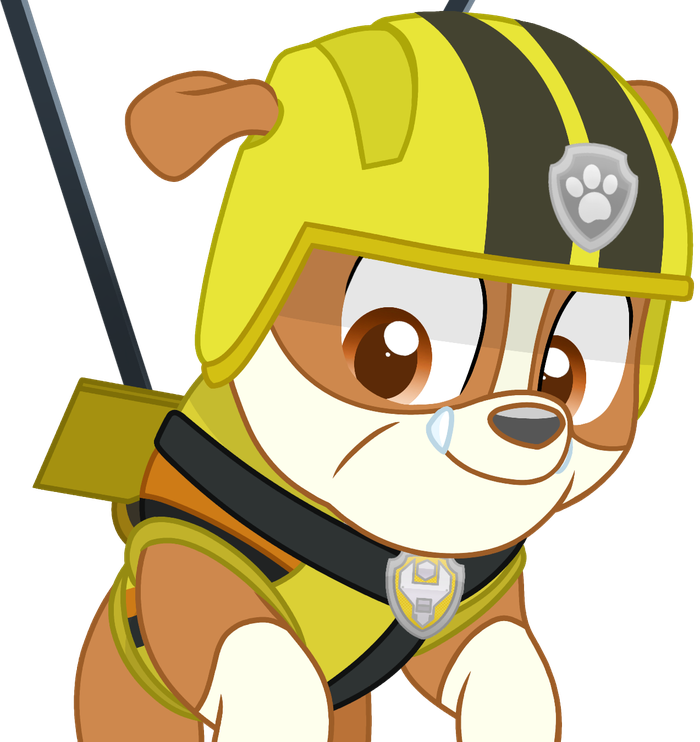 Rubble Happy Rainbow Eevee Pawpatrol Png (white, olive, chocolate, black, gold)