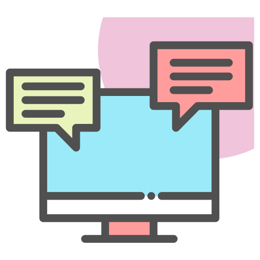 Bubble Chat Communication Interaction Online Chat Icon Free Png Icon Download (salmon, white, mint, black, pink)