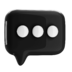 Bubble Chat Message Conversation Icon Free Png Icon Download (black)