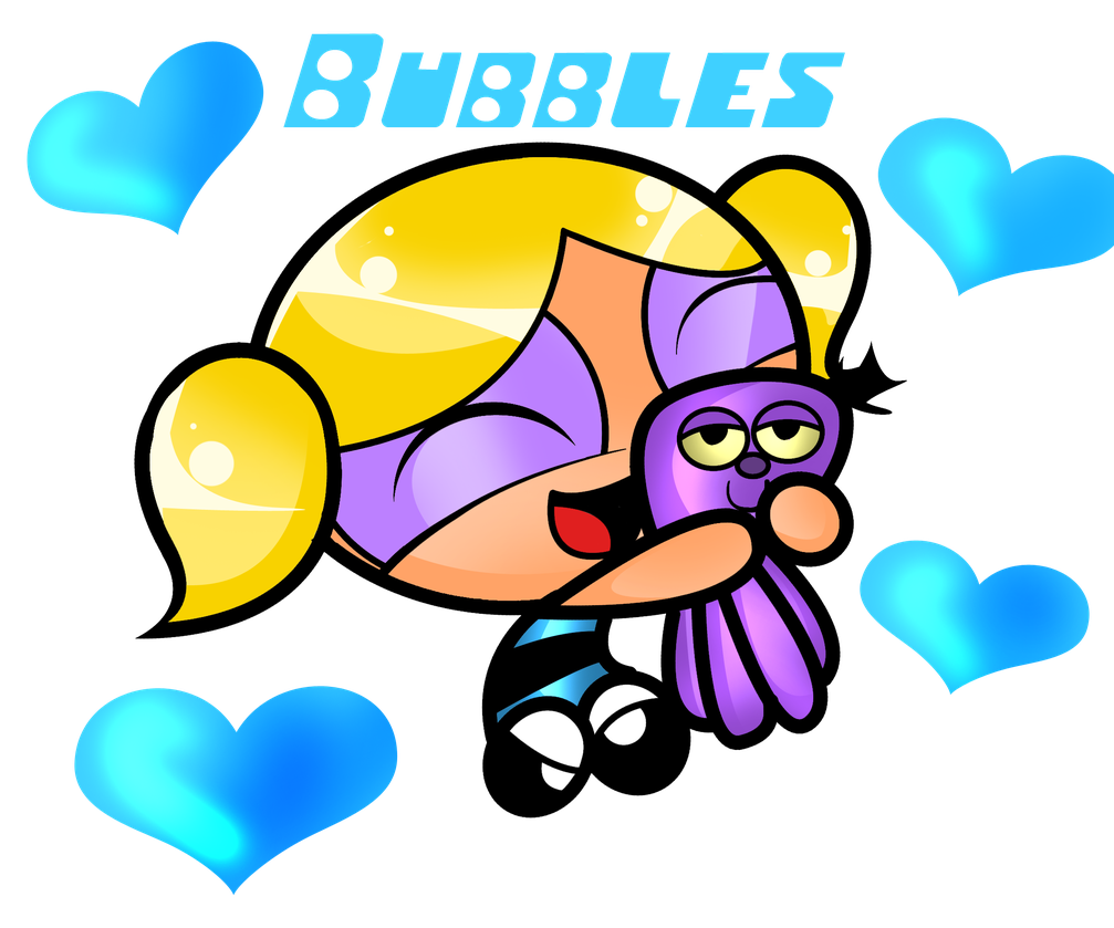 Bubbles Powerpuff Girls Png Transparent Image (gold, black, salmon, violet)