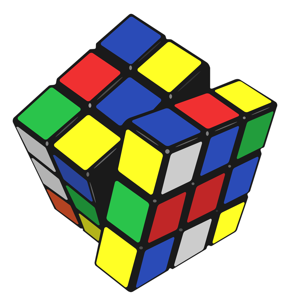 Cube Png Pic (yellow, teal, chocolate, silver, black)