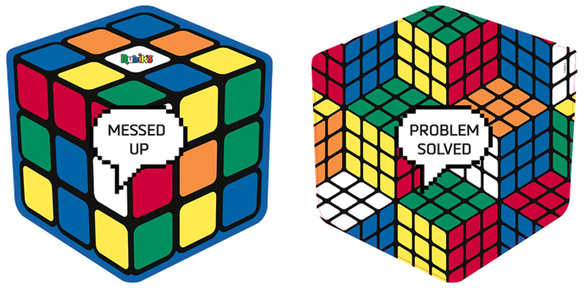 Rubiks Cube Png File (red, black, gold, salmon, teal)