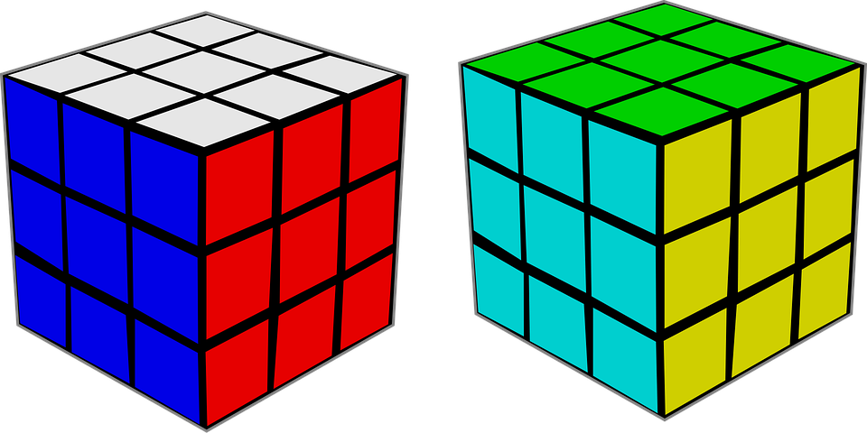 Rubiks Cube Png Isolated Picture (red, blue, black, greenish blue, gold)