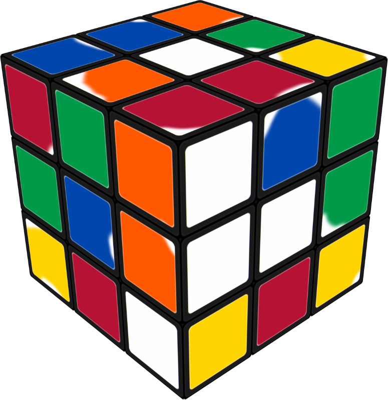 Rubiks Cube Png Isolated Transparent Picture (maroon, chocolate, gold, teal, white)