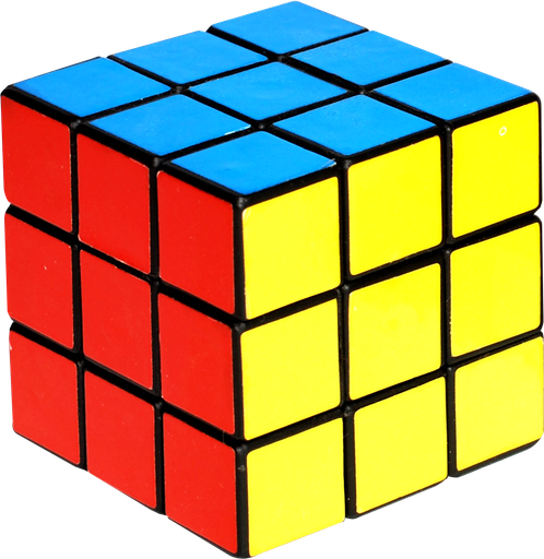 Rubiks Cube Transparent Png (yellow, black)