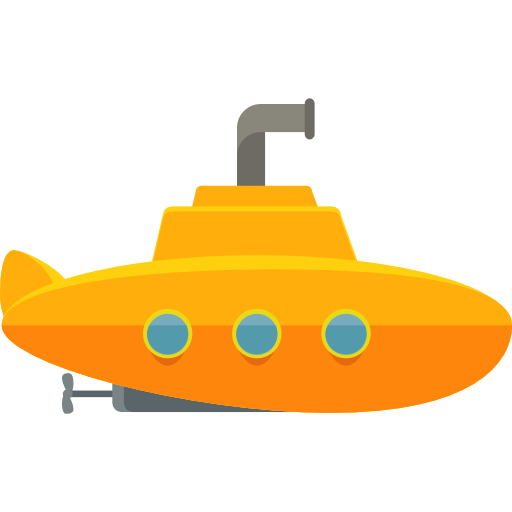 Submarine Png Photos (gold, gray, orange, white)