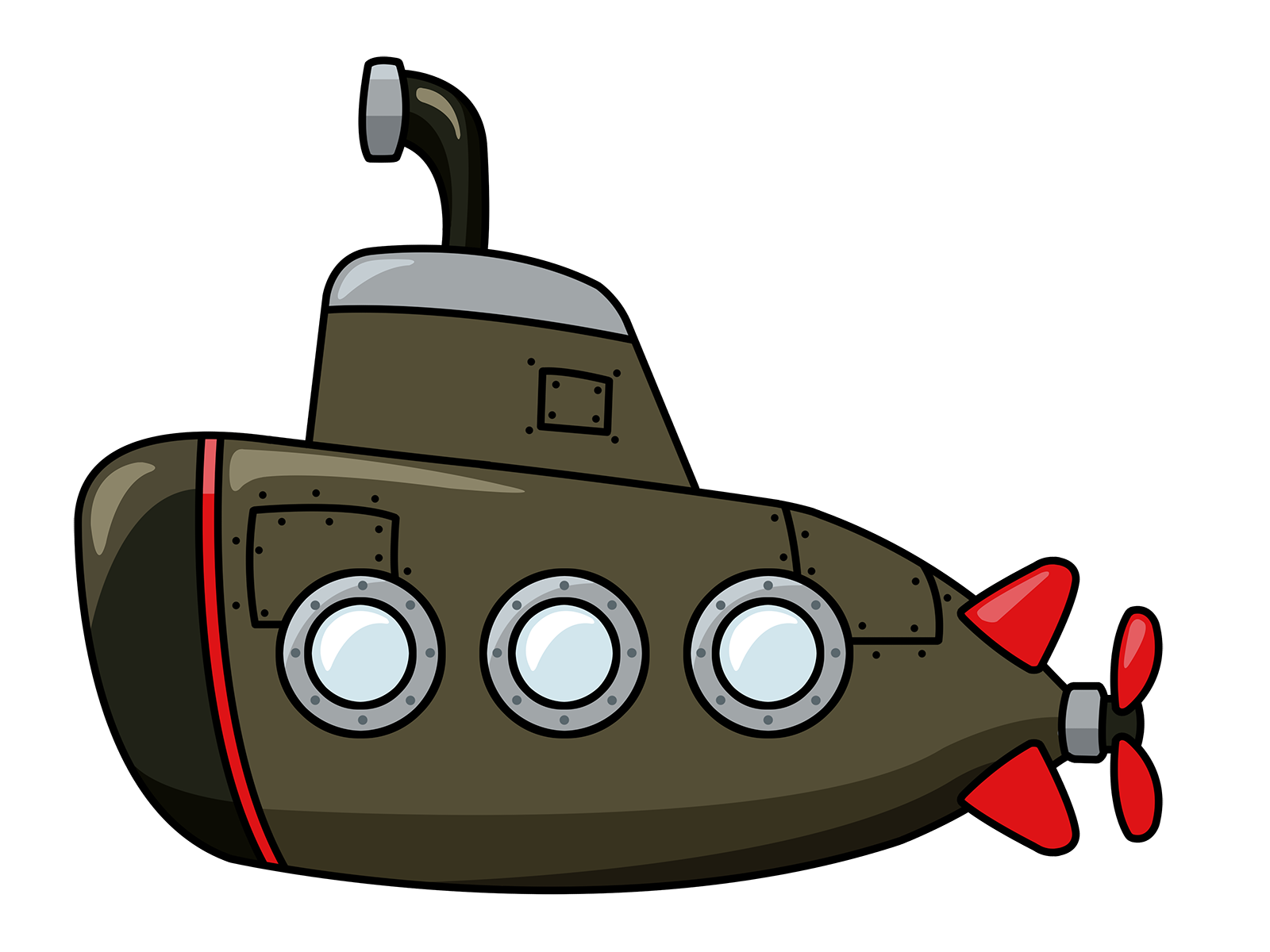 Submarine Png Picture (olive, black, lavender, white)