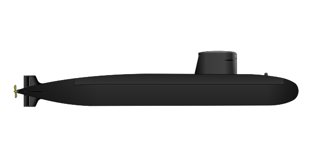 Submarine Png Transparent Image (black)