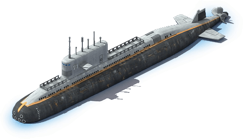 Submarine Transparent Background (indigo, black, gray, teal)