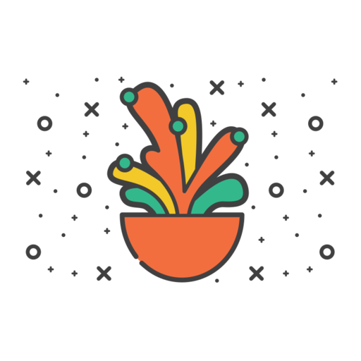 Succulent Plants Free Png Icon (teal, black, indigo, chocolate)