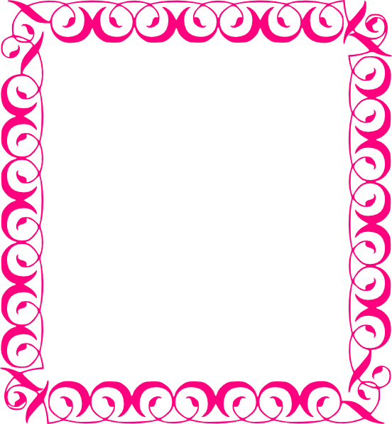 Fuchsia Border Frame Png File (red, lavender, white)