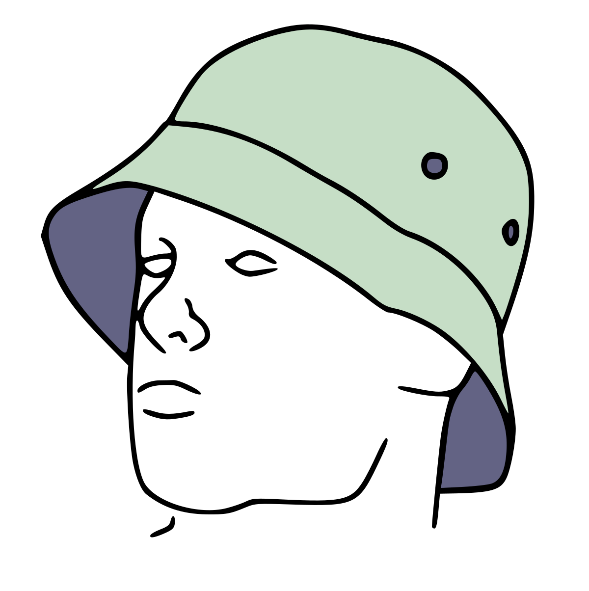 Bucket Hat Png Image (mint, black, gray, silver)