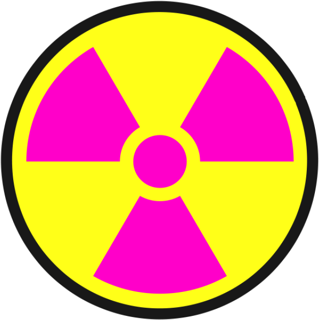 Nuclear Sign Png Free Image (black, salmon, purplish red, yellow)