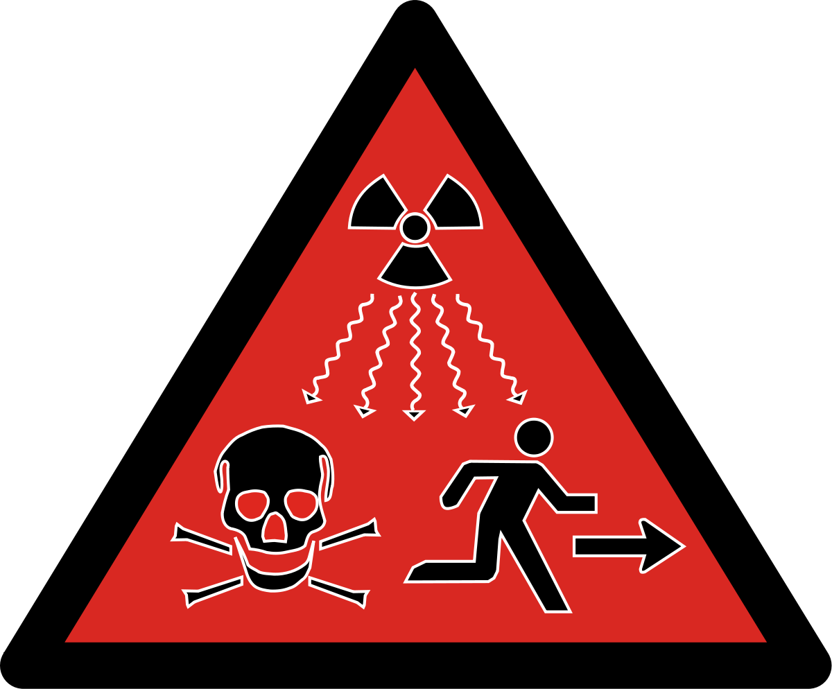 Nuclear Sign Png Image (black, maroon, red)