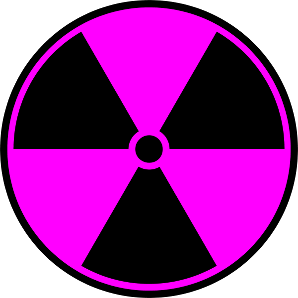 Nuclear Sign Png Picture (black, purplish red)