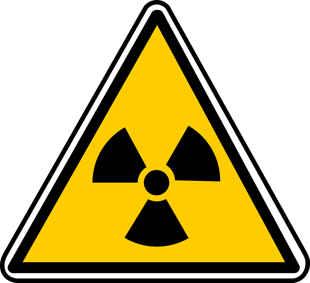 Nuclear Sign Radiation Png File (olive, gold, gray, white, black)