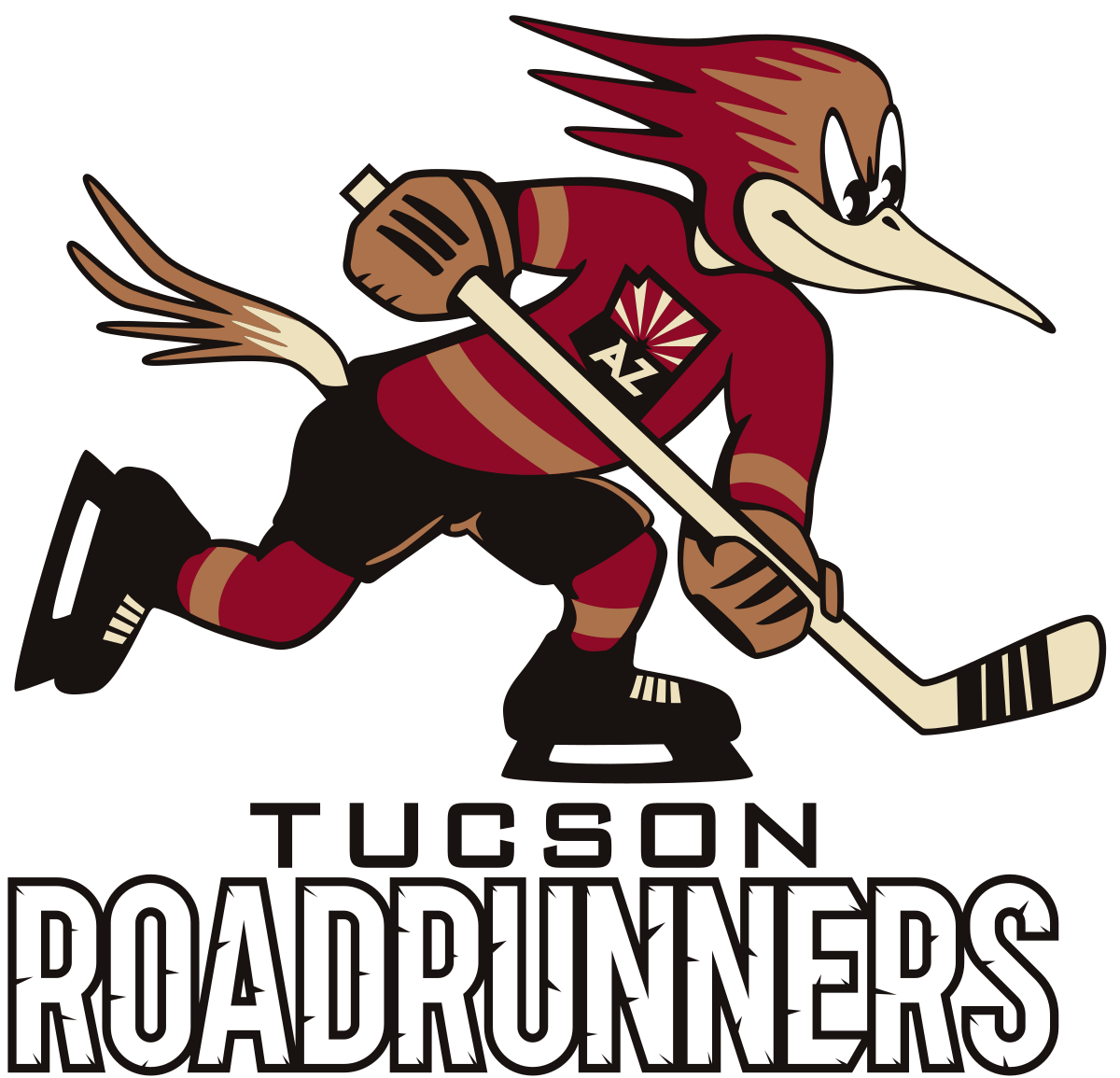 Tucson Roadrunners Png Hd (maroon, black, white)