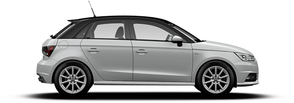 Audi A1 Png Isolated File (black, gray)