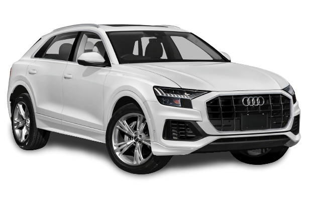 Audi Q8 Png Isolated Image (indigo, white, black, lavender, gray)