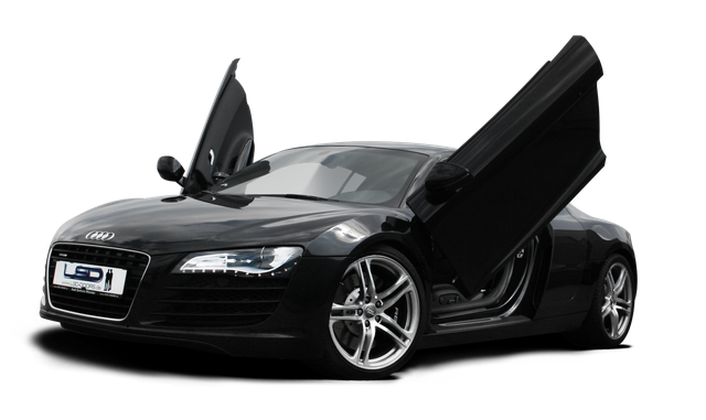 Audi R8 Black Matte Png (black)