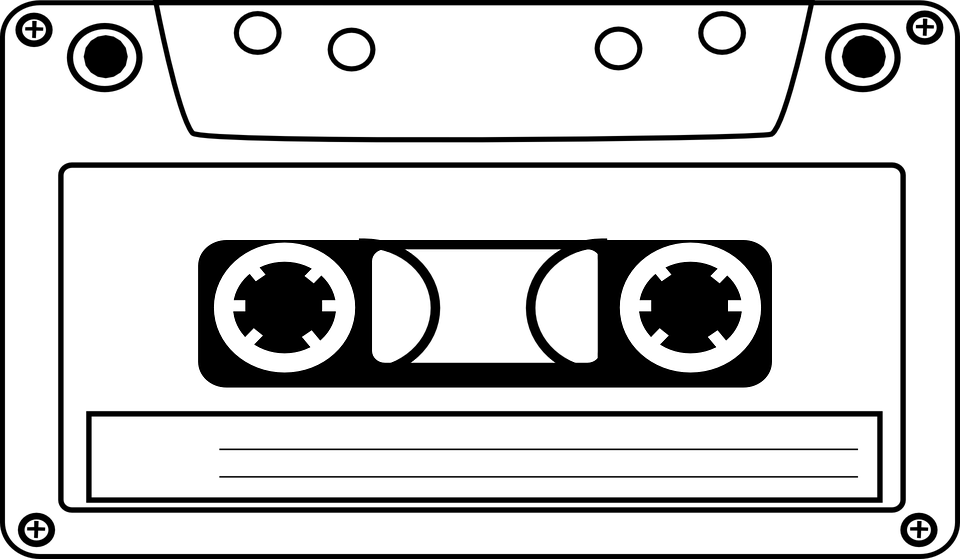 Audio Cassette Png Background (black, gray, white)