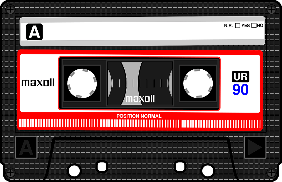 Audio Cassette Png Cutout (black, white)