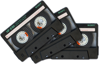 Audio Cassette Png Image (black, indigo)