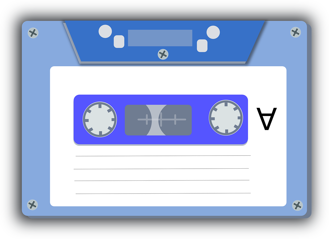 Audio Cassette Png Pic (black, teal, white, silver)